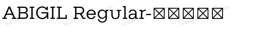 ABIGIL Regular字体转换